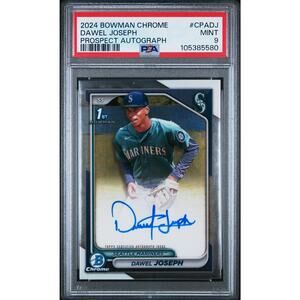 2024 Bowman Chrome Prospect Autographs Dawel Joseph Prospect Autograph PSA 9